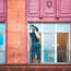 a person standing on a balcony