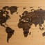 a map of the world on a wood surface