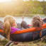 two children in a hammock