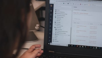 a person using a laptop