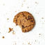 a cookie with a bite taken out of it