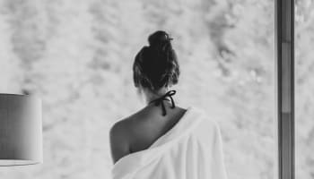 a person in a white robe