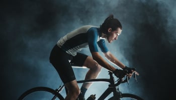 a person riding a bike