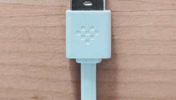 a close up of a USB