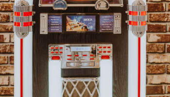 a jukebox with a music player