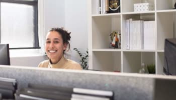 a person smiling at the camera