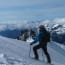 a person on a snowy mountain