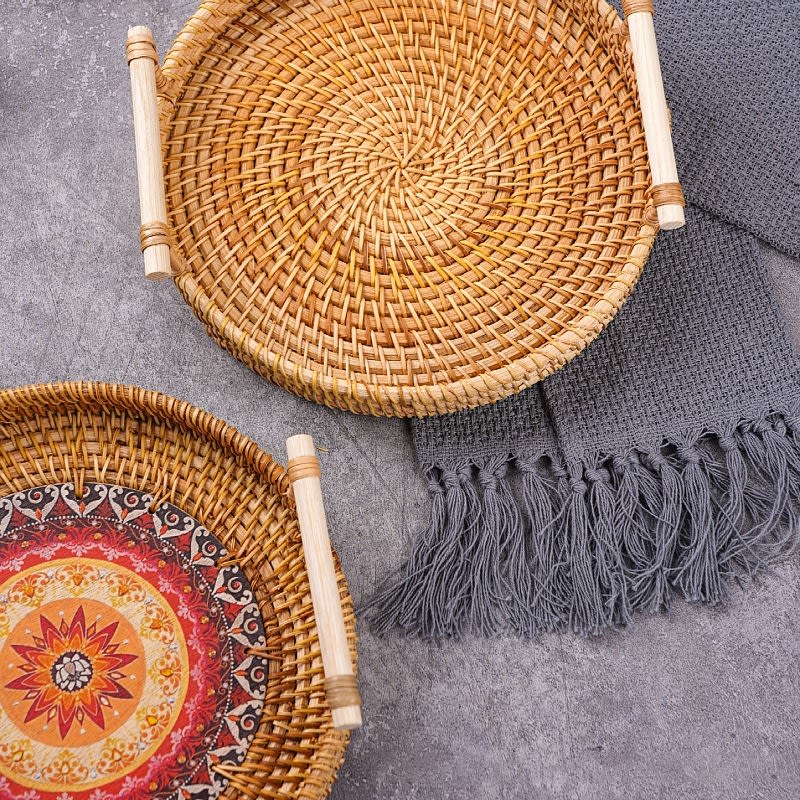 Vietnam Rattan and Bamboo Woven Fruit Tray - Image 6