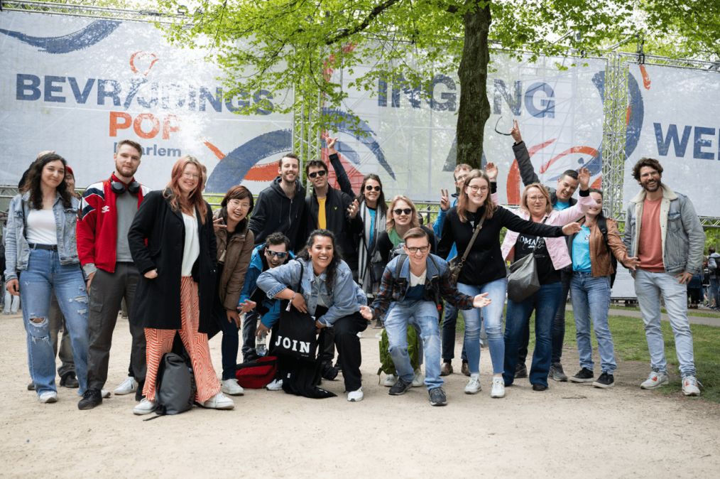Jongeren bevrijdingspop Haarlem