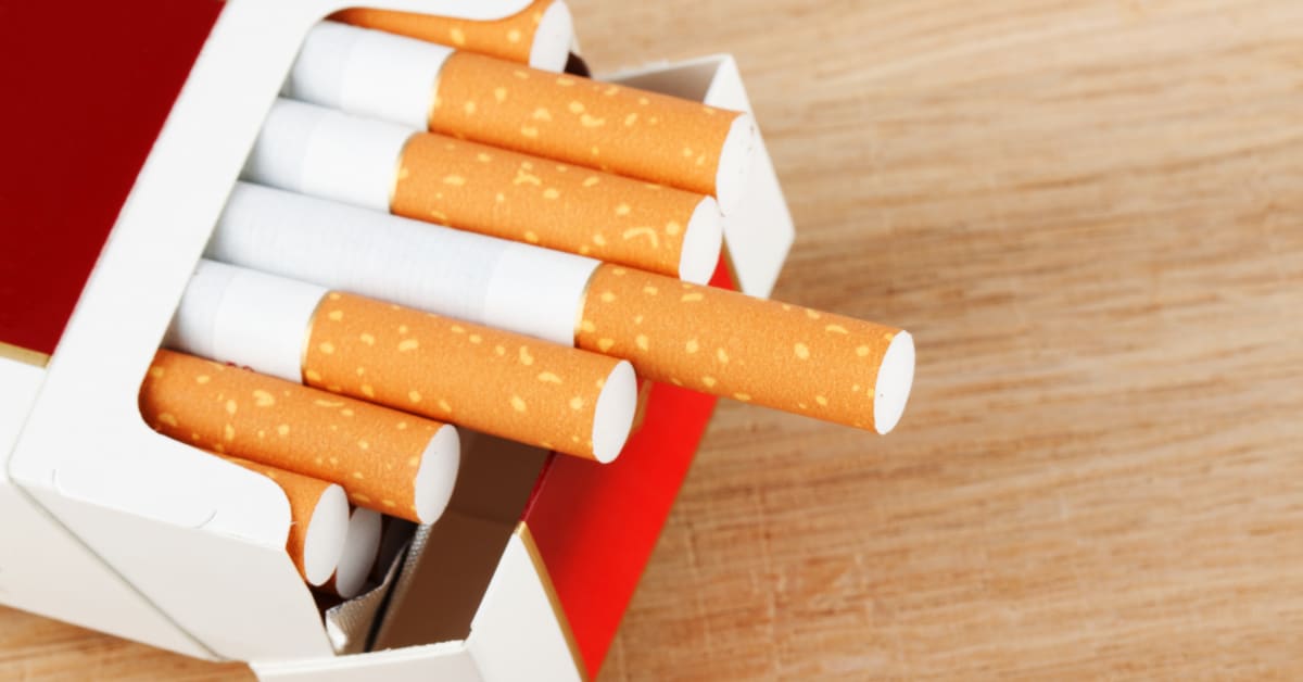 Image of opened cigarette box Image of opened cigarette box