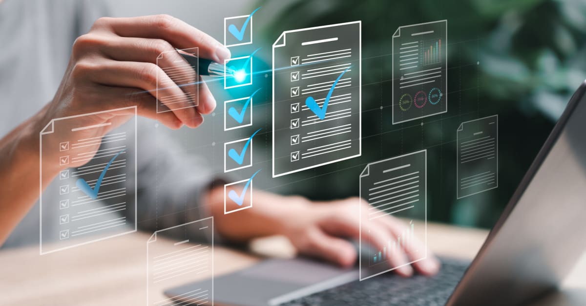 image of a person selecting personal information on a computer