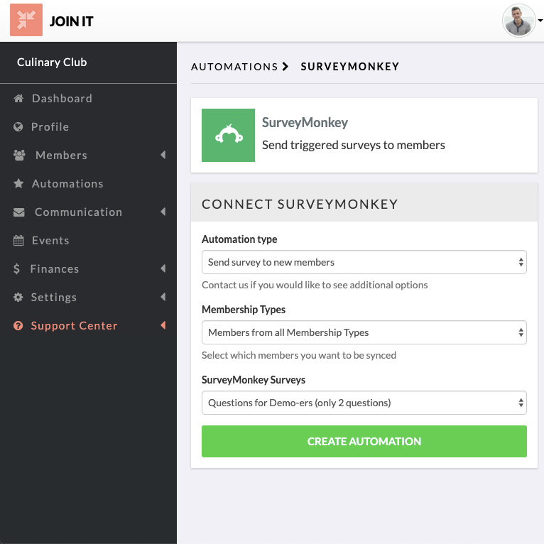 Sync Surveymonkey To Membership Database Join It - quick setup