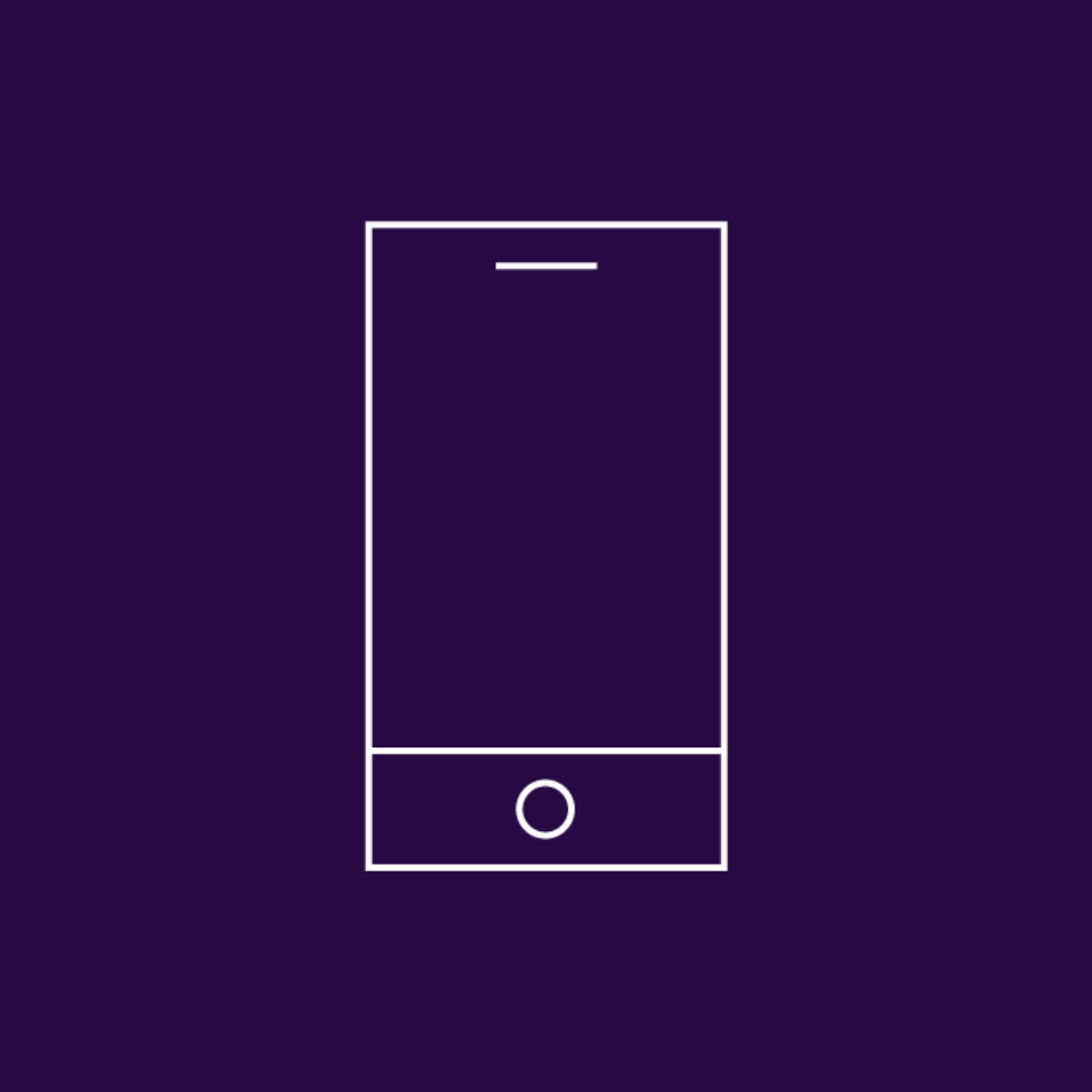 Handypiktogramm auf lili Hintergrund