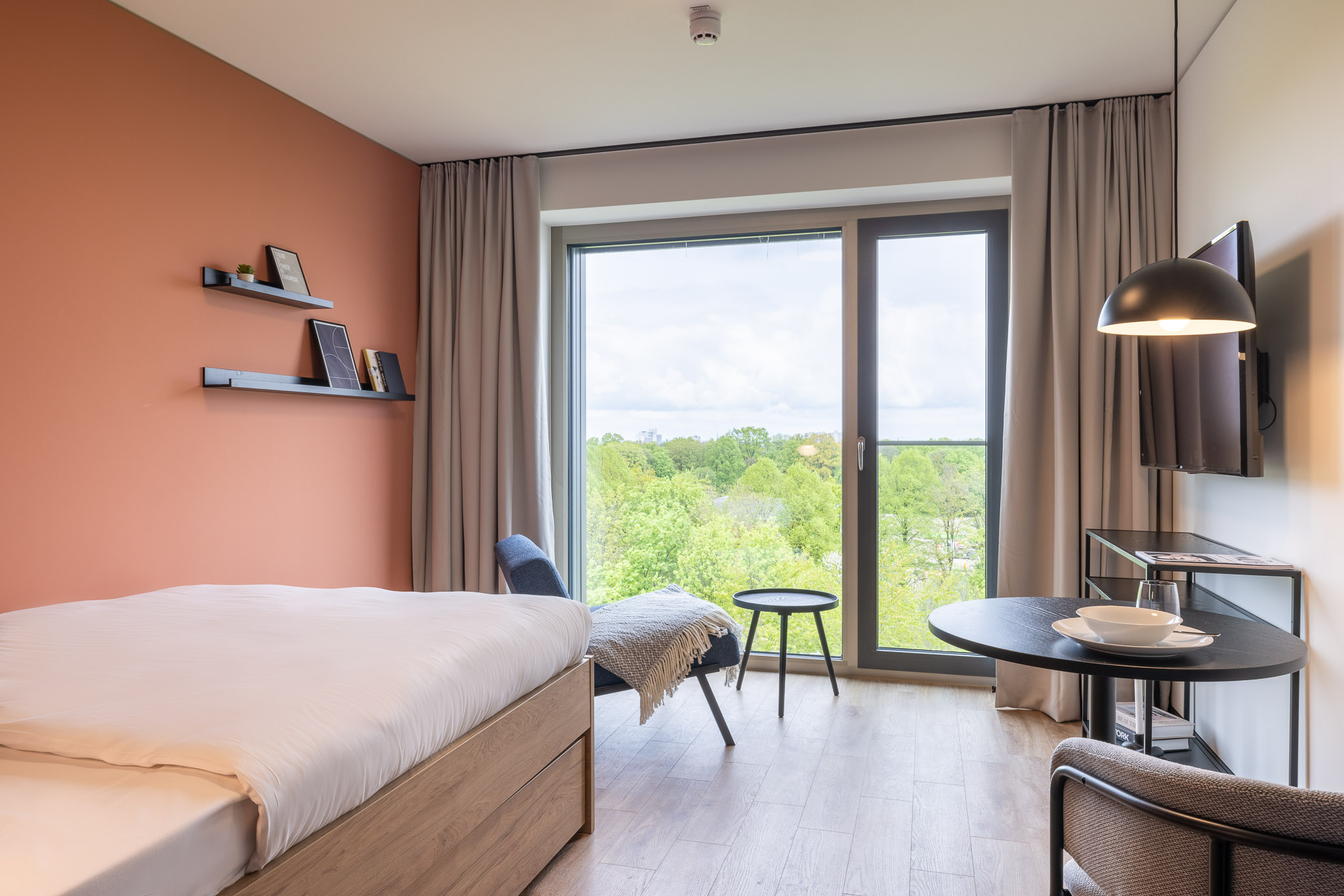 Furnished apartment with kitchen at The Base Munich