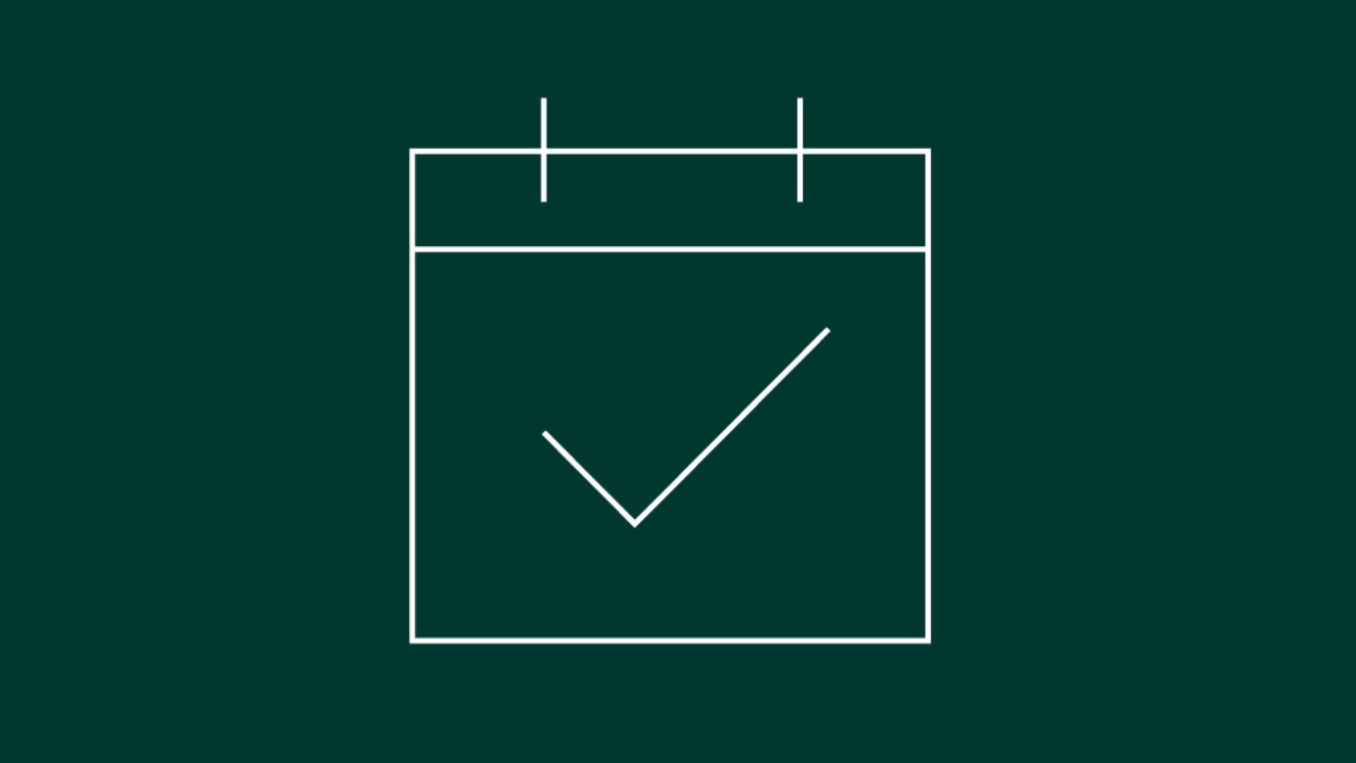 Calendar pictogram on green background