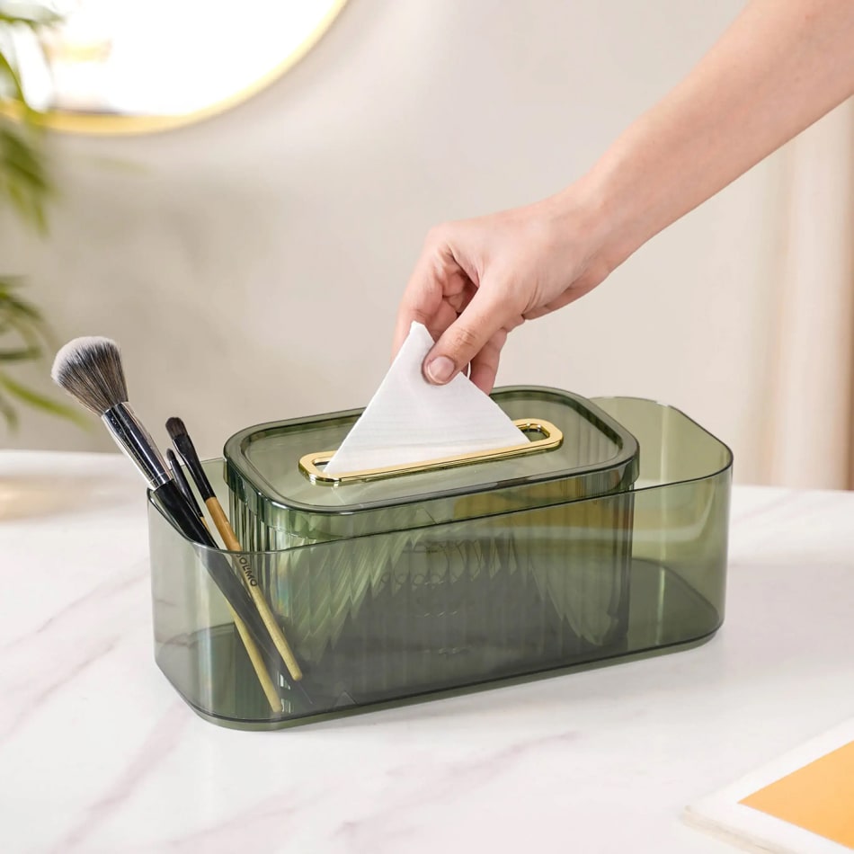Acrylic tissue holder top