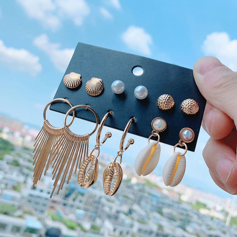 Earrings Combo Sea Of Earrings Set Of 6 Juju Joy PropShop24 JVS1217281