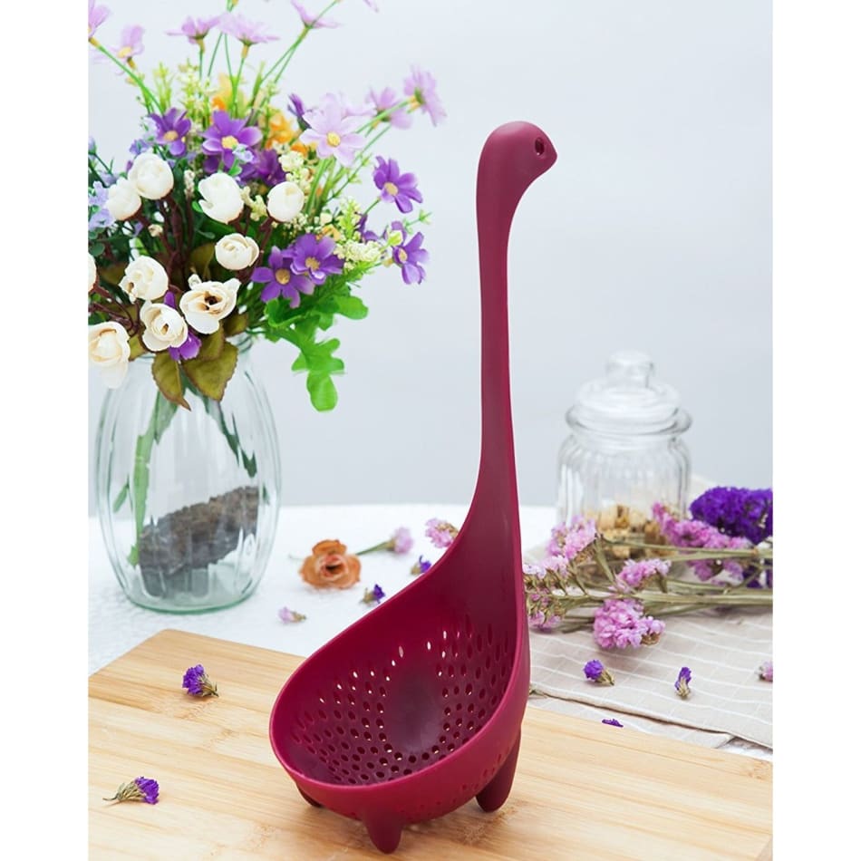 Ladle And Strainer Dinosaur Single Piece