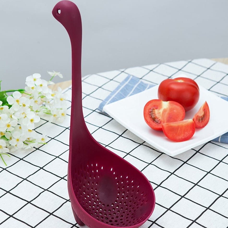 Ladle And Strainer Dinosaur Single Piece