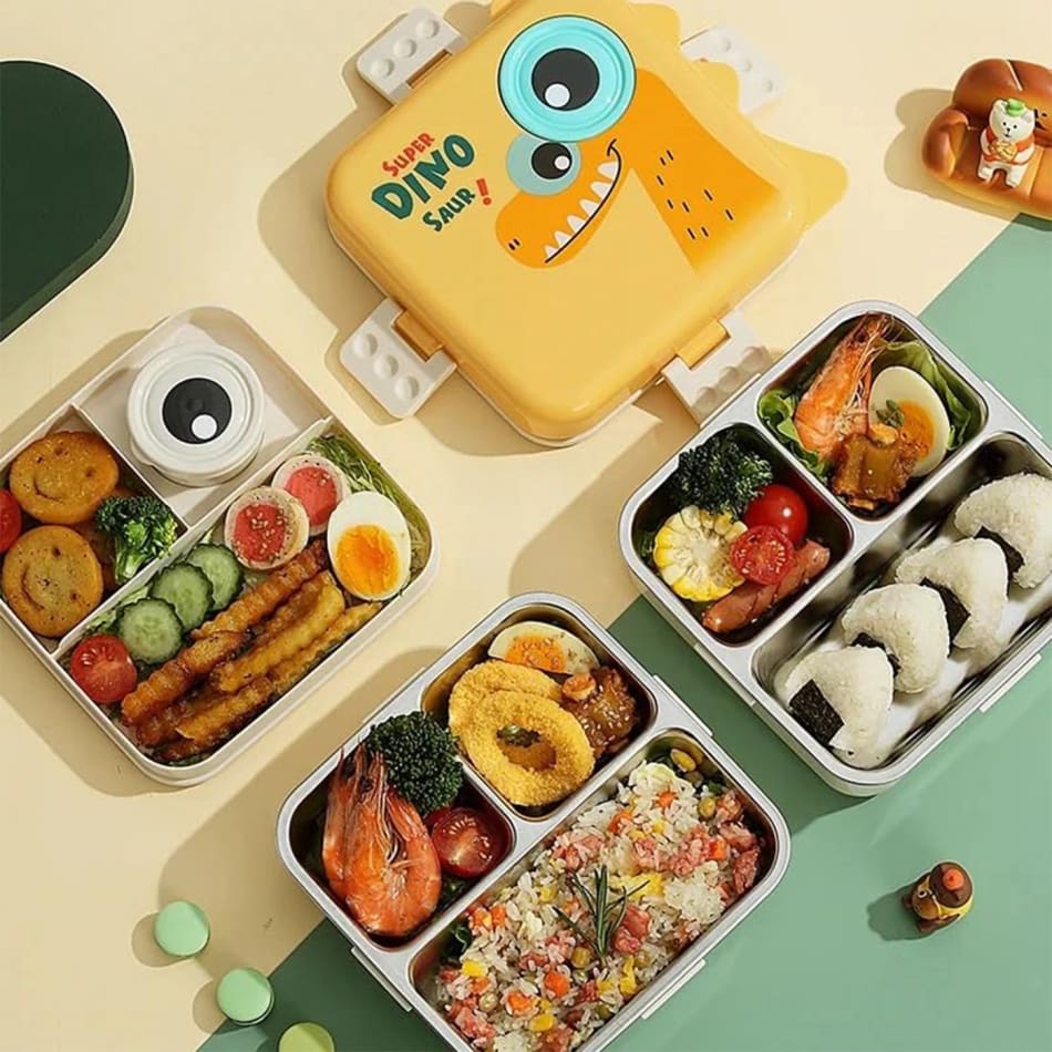 Stackable Dino Lunch Box Assorted Single Piece PropShop24 JVS1286886