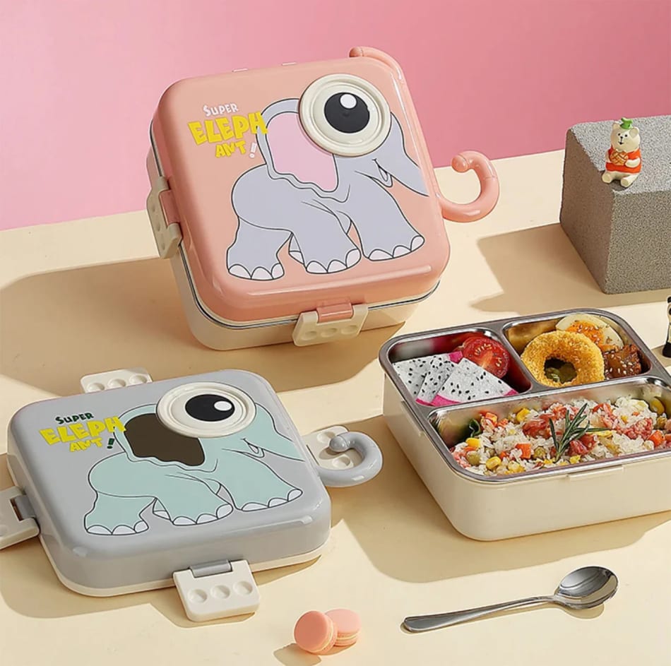 Stackable Elephant Lunch Box Assorted Single Piece PropShop24 JVS1286887