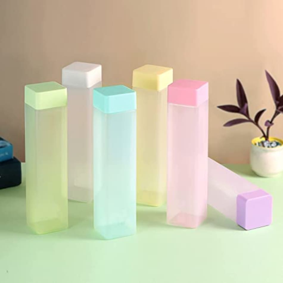 Square water bottle cheap