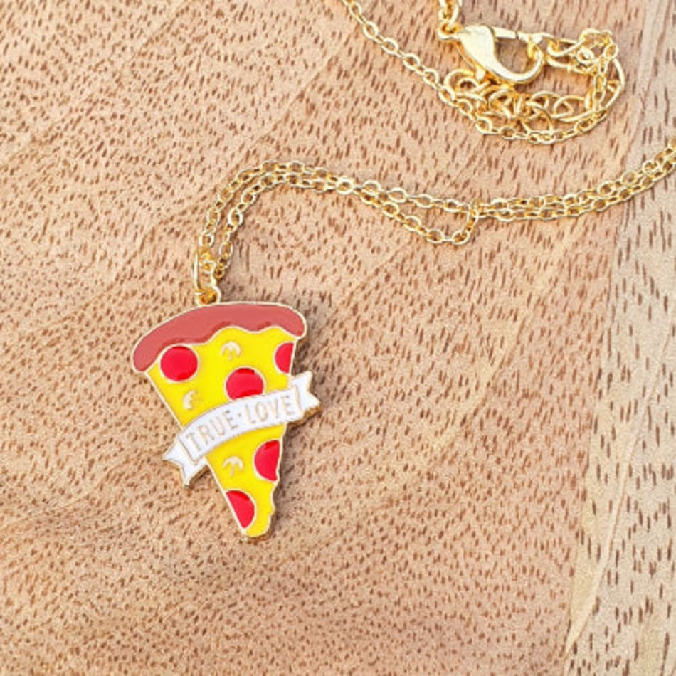 Pizza charm necklace new arrivals