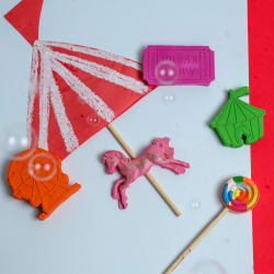 Carnival-Shaped Jumbo Crayons - Set Of 5