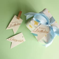 Chic Letterpress Gift Tag - Set Of 6