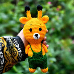Crochet Handmade Giraffe Soft Toy - Single Piece