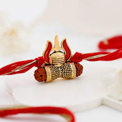 Spiritual Rudraksh Trishul Rakhi