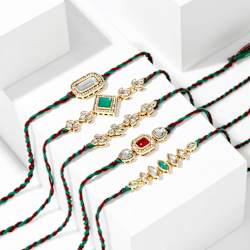 Traditional Kundan Polki Rakhi (Set of 5)