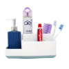 5 Compartment Bathroom Caddy - White And Blue Online