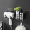 Bathroom Rack With Hair Dryer Holder - Metal - Single Piece Online