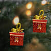 Buy Bright And Merry Red Gift Box Christmas Tree Ornaments - Set Of 4
