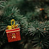 Shop Bright And Merry Red Gift Box Christmas Tree Ornaments - Set Of 4
