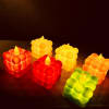 Gift Bubble Cube LED Candles - Battery Powered - Assorted - Set Of 2
