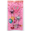Candle - Heart And Star - Assorted Colors - Set Of 3 Online