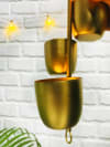 Gift Candle Holder - Handing Cups - Gold - Single Piece