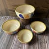 Buy Ceramic Serving Bowl - Leaf Print - Set Of 4