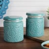 Ceramic Textured Jar - 1L - Single Piece - Green Online