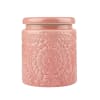 Gift Ceramic Textured Jar - 1L - Single Piece - Pink