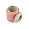 Buy Ceramic Textured Jar - 1L - Single Piece - Pink