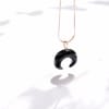 Chain With Pendant - Crescent Moon - Black Onyx Online