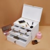 Gift Chic Wooden Cosmetic Organizer - White