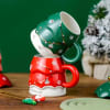 Buy Christmas Tree Mug With Cover And Stirrer - Assorted - Single Piece