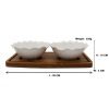 Gift Classy Ceramic Bowls - White - Set Of 2