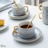 Coffee Cup Set With Golden Handle Online