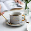 Coffee Cup Set With Golden Handle Online