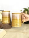 Buy Coffee Mug - Ceramic - Pink and Yellow - Set of 2